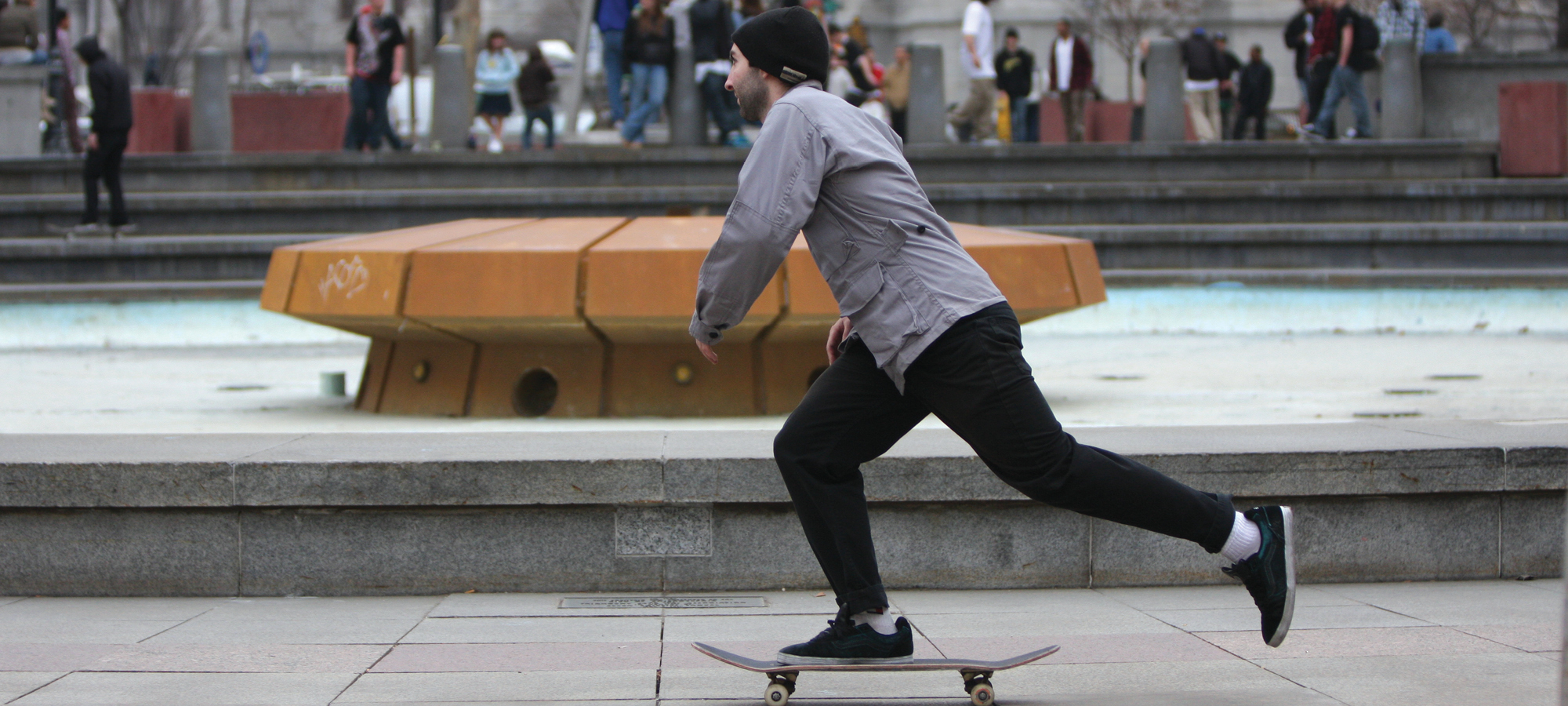 Skateboarder in LOVE Park