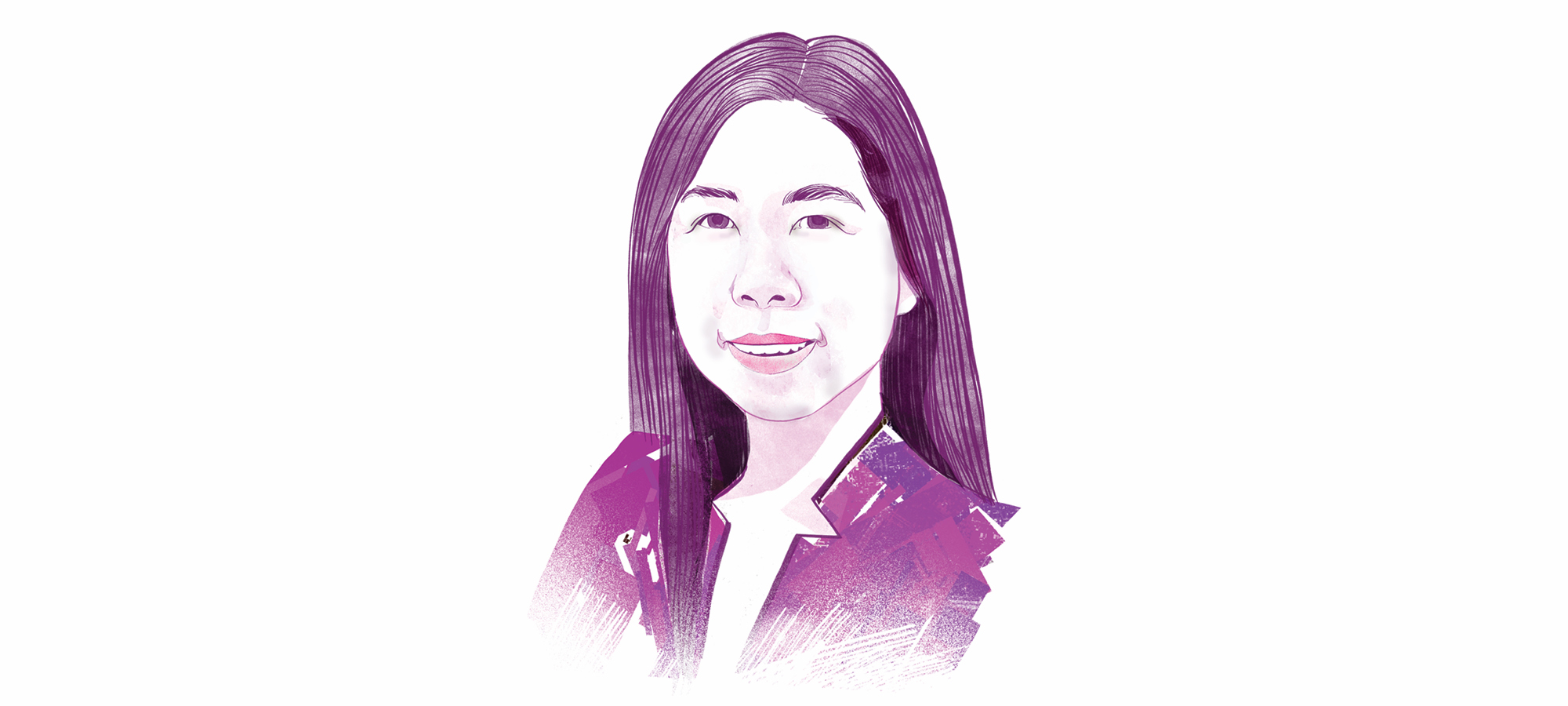 Illustrated portrait of Karen Tang