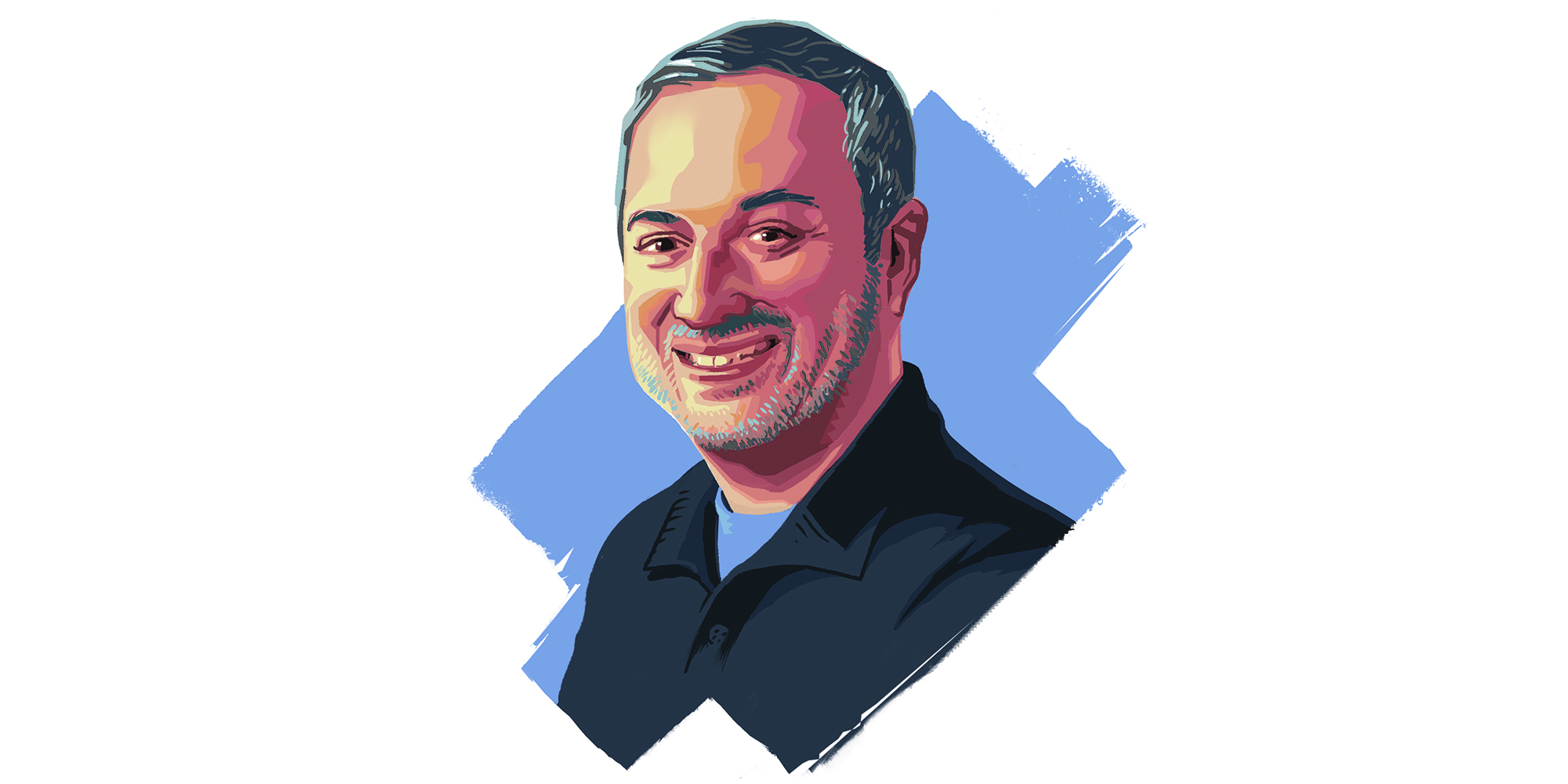 Illustrated portrait of Jon Greenberg