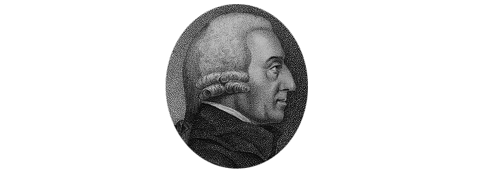 Portrait illustration of Adam Smith