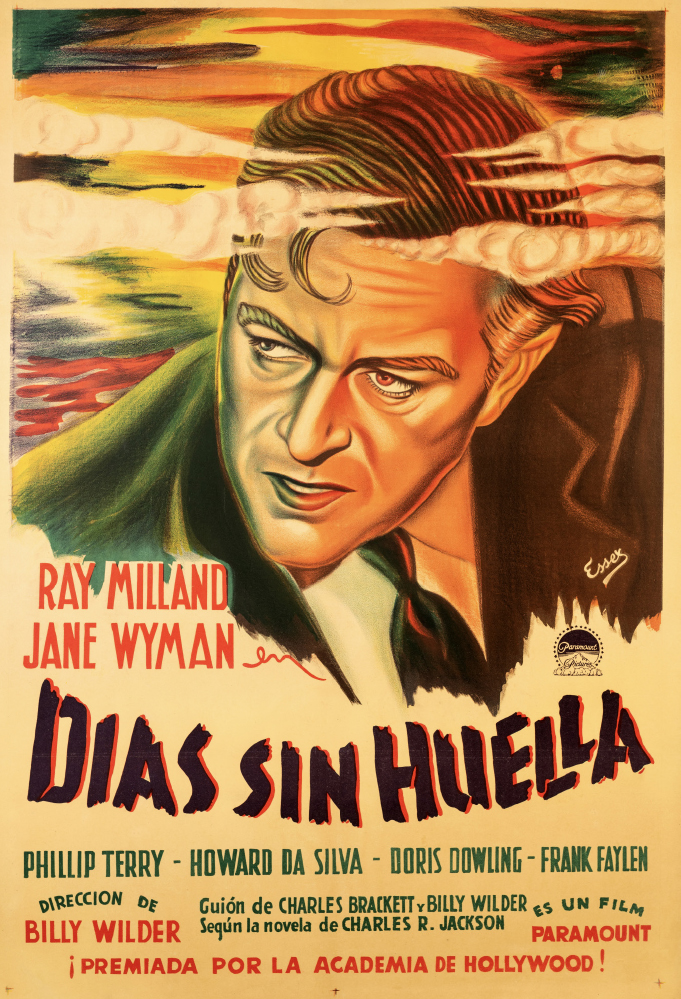 An Argentinian poster for The Lost Weekend (1945) by an artist known as Essex.
