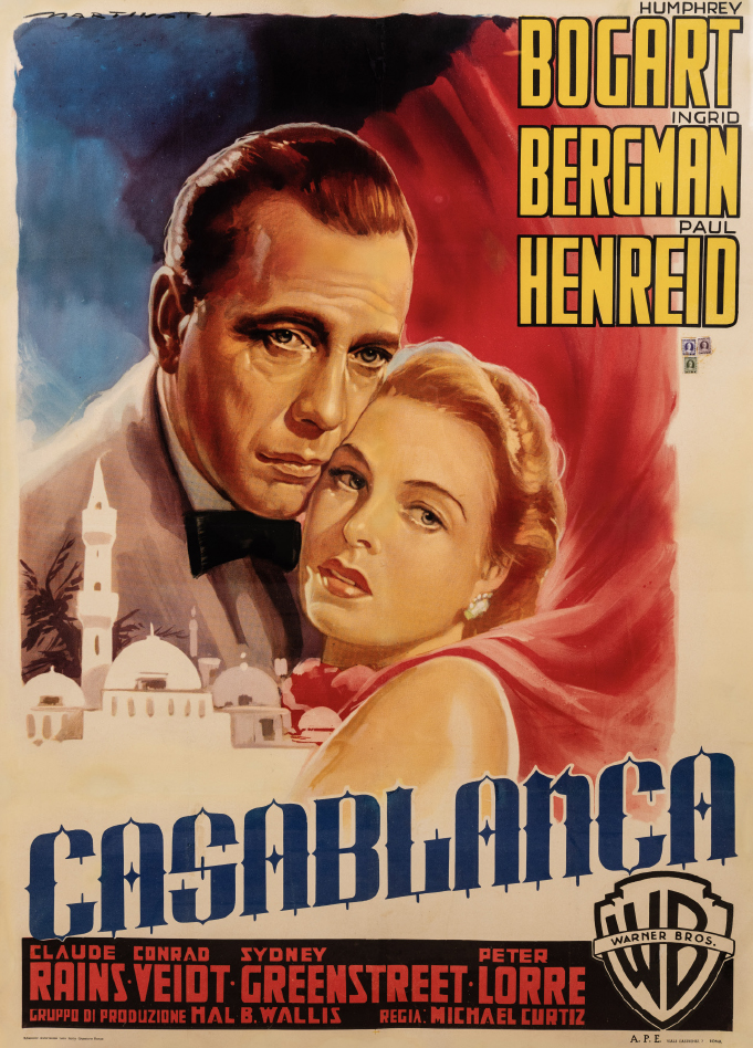 Luigi Martinati’s poster for Casablanca (1942)