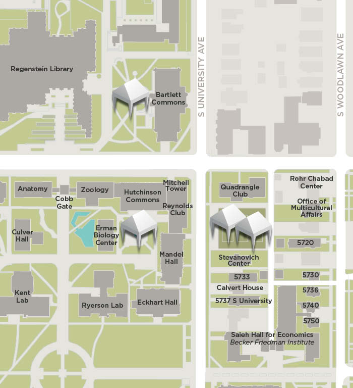 Map of campus tents, Autumn Quarter