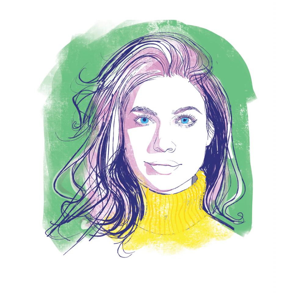Illustrated portrait of Katlyn Carlson