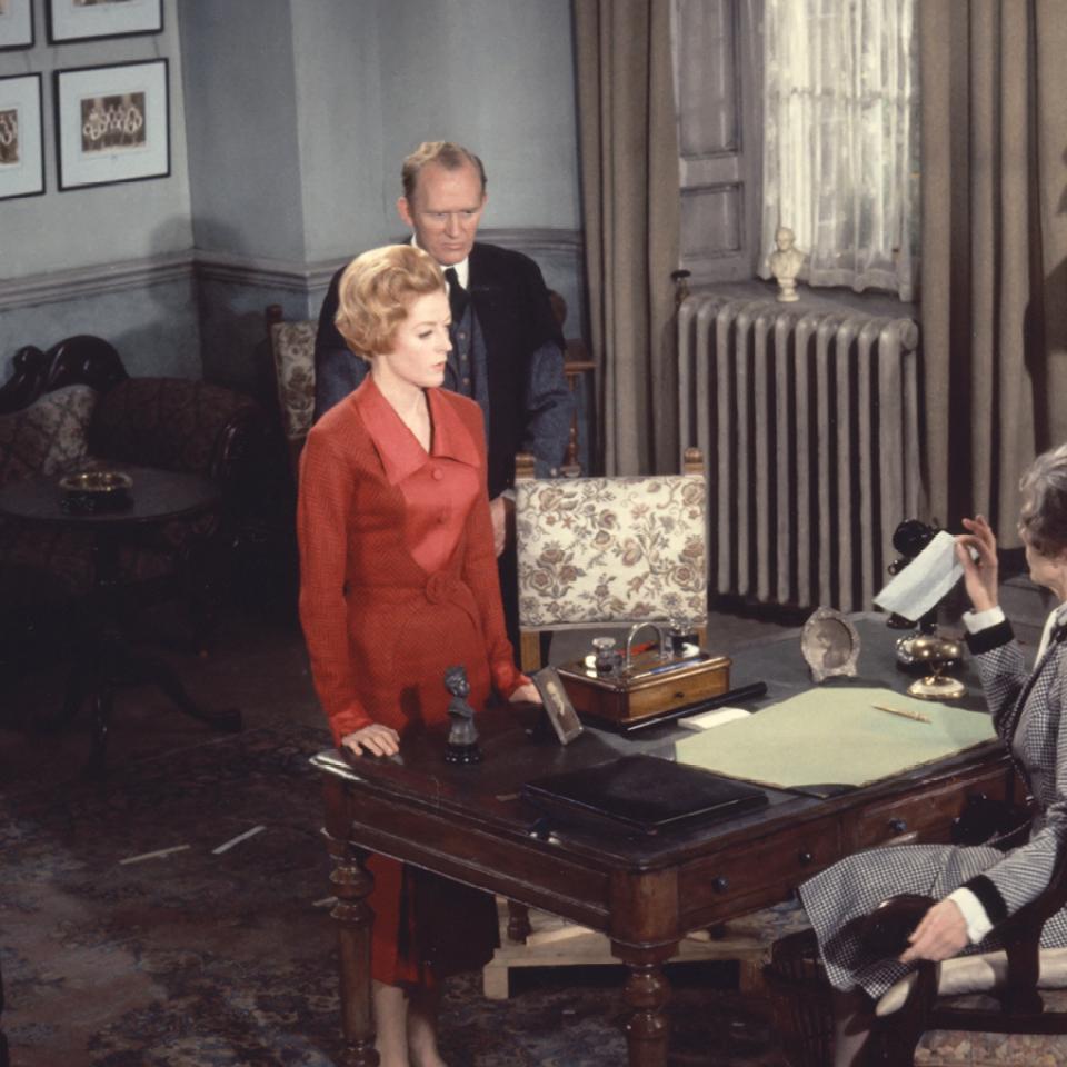 Behind-the-scenes photo of Maggie Smith in The Prime of Miss Jean Brodie