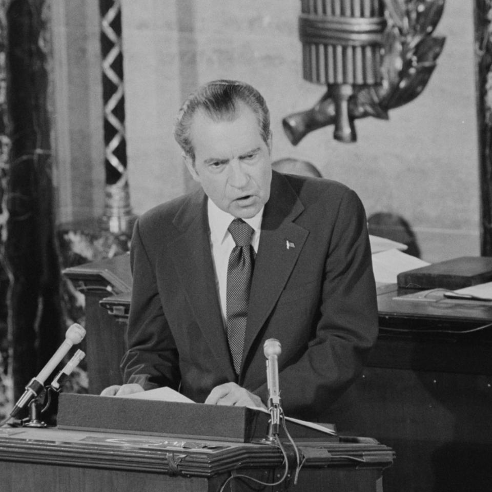 Richard Nixon in 1974 at the State of the Union