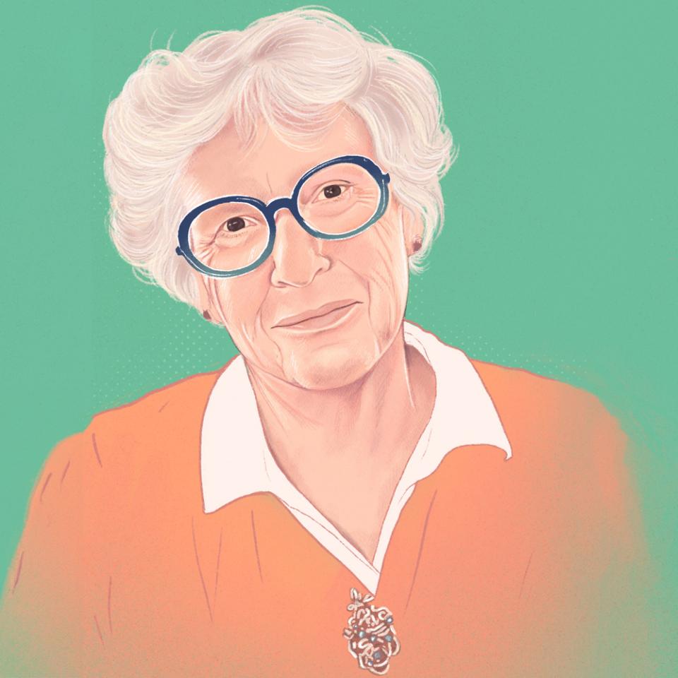 Illustrated portrait of Mary Ruth Yoe