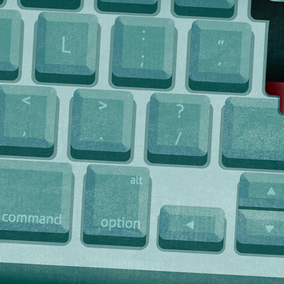 Spy inside a keyboard.
