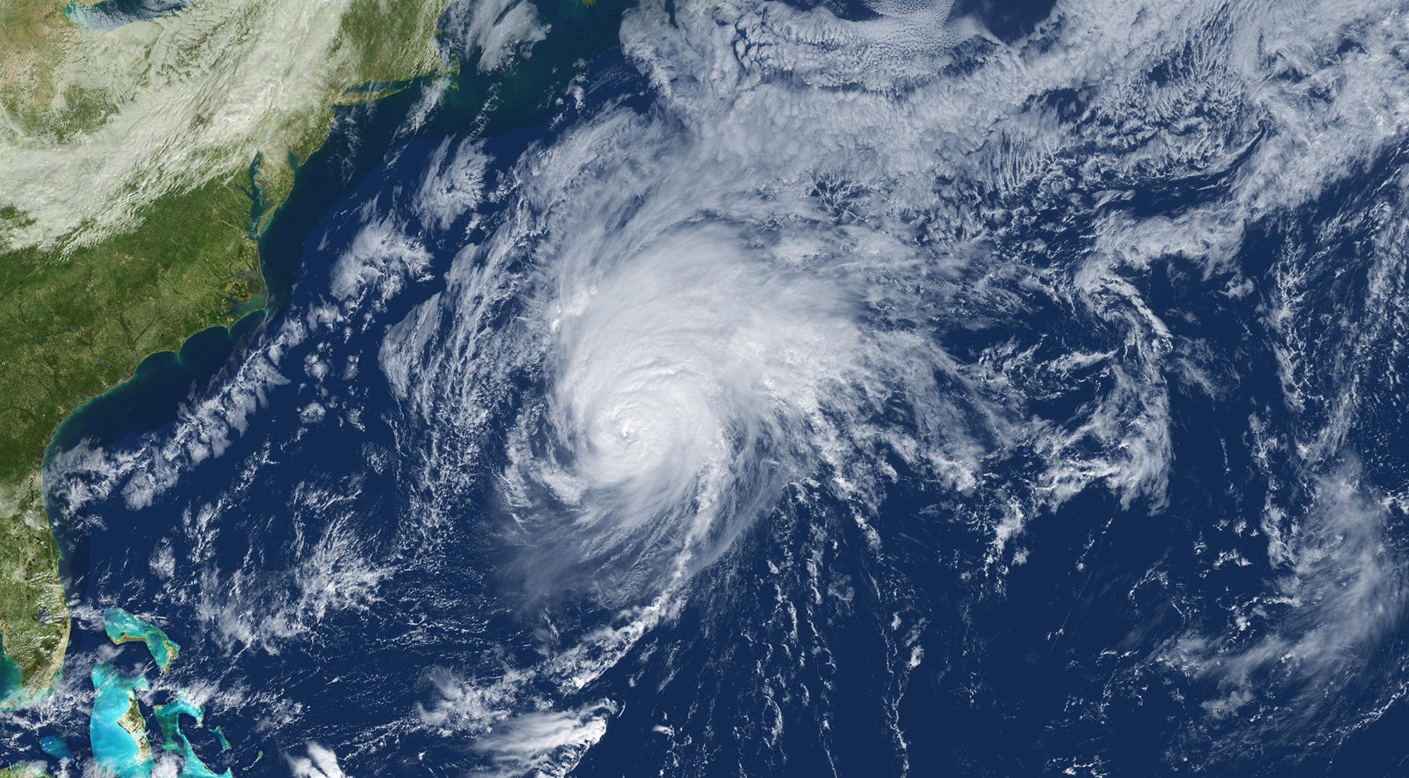 Image of Hurricane Nicole in 2016 over Bermuda taken by NOAA's GOES-13