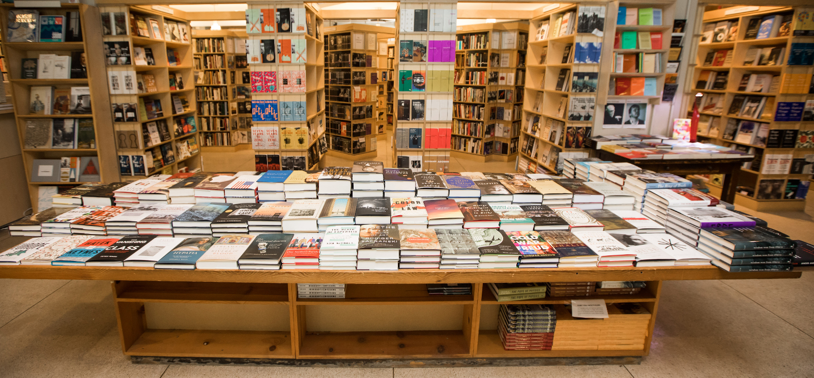 Seminary Co-op front table