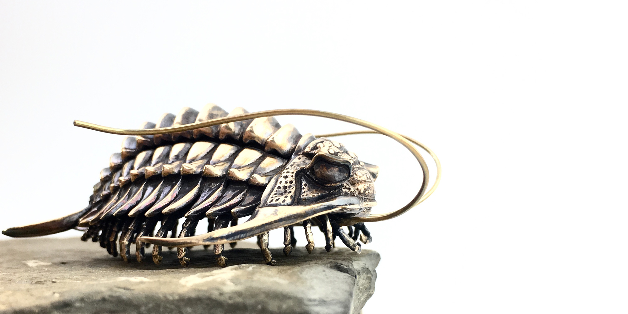 Bronze trilobite sculpture