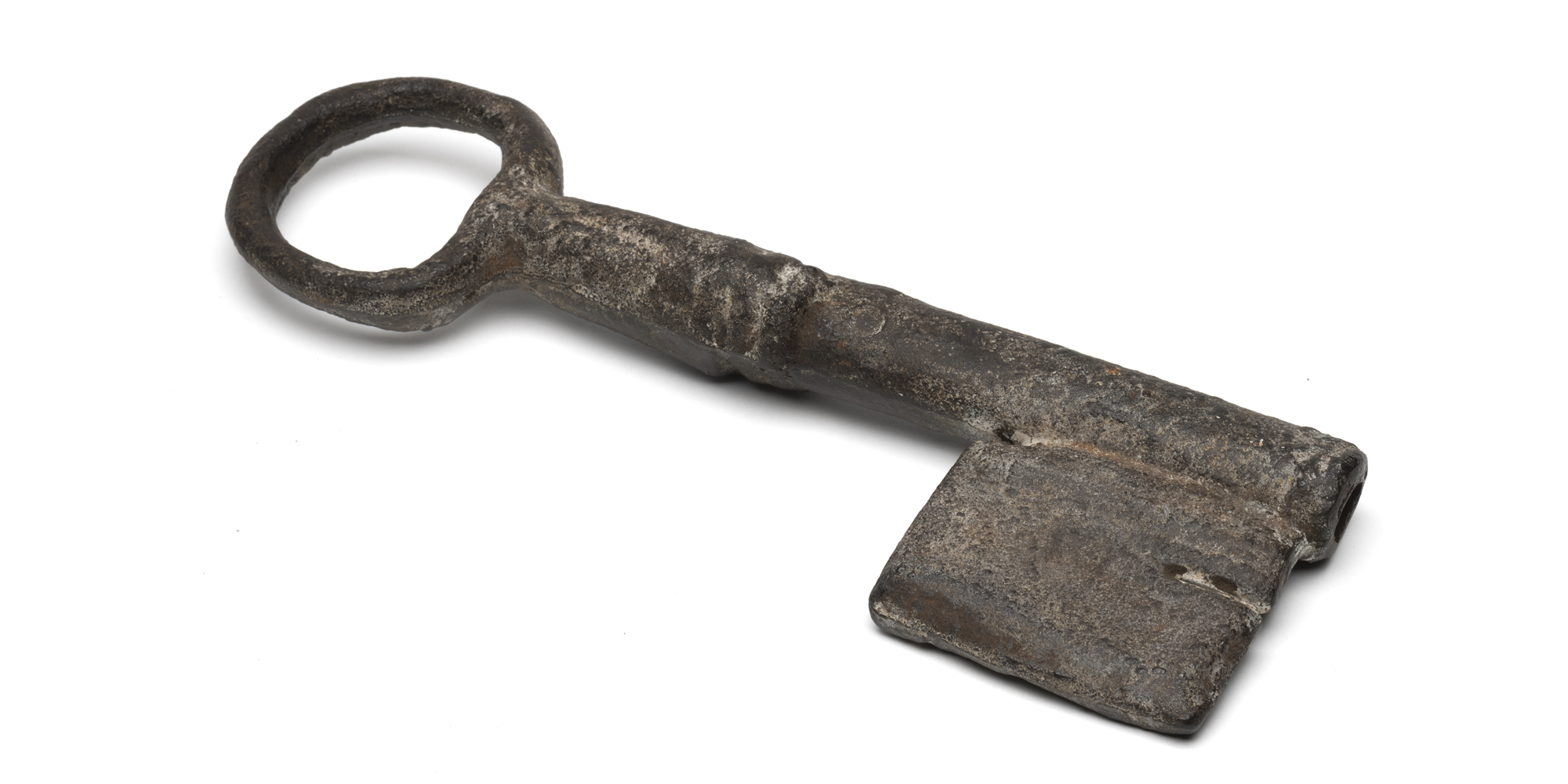 Photograph of a large iron key 