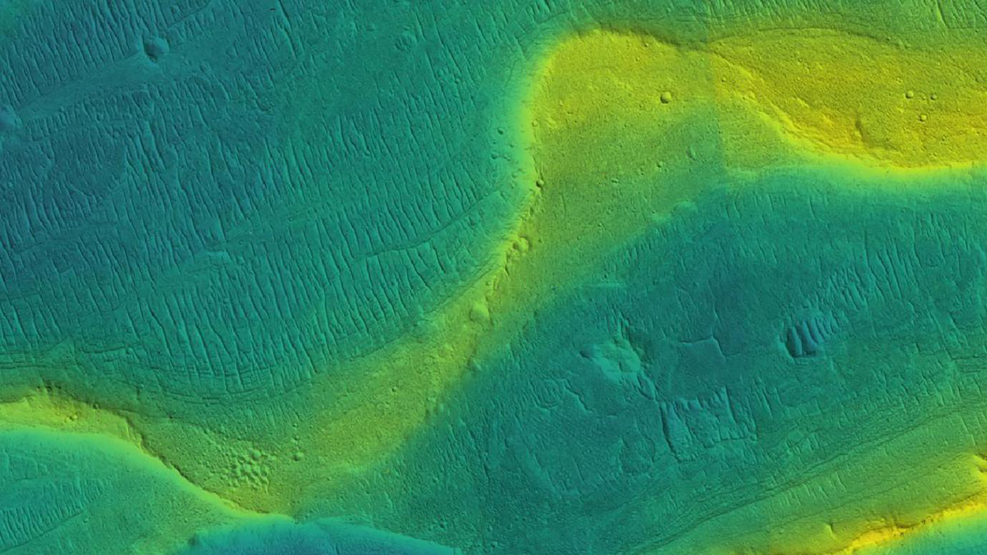 Preserved river channel on Mars