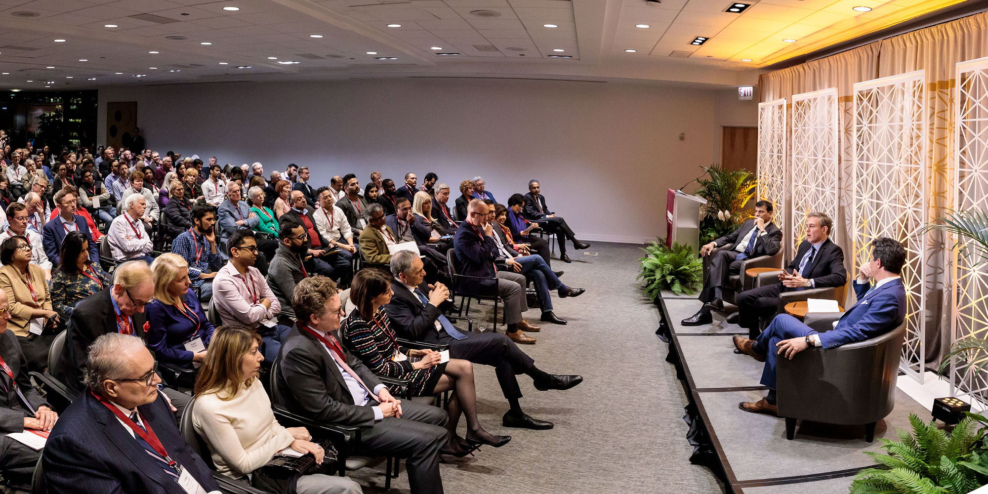 Raghuram Rajan, William Howell, and Bret Stephens, AB’95