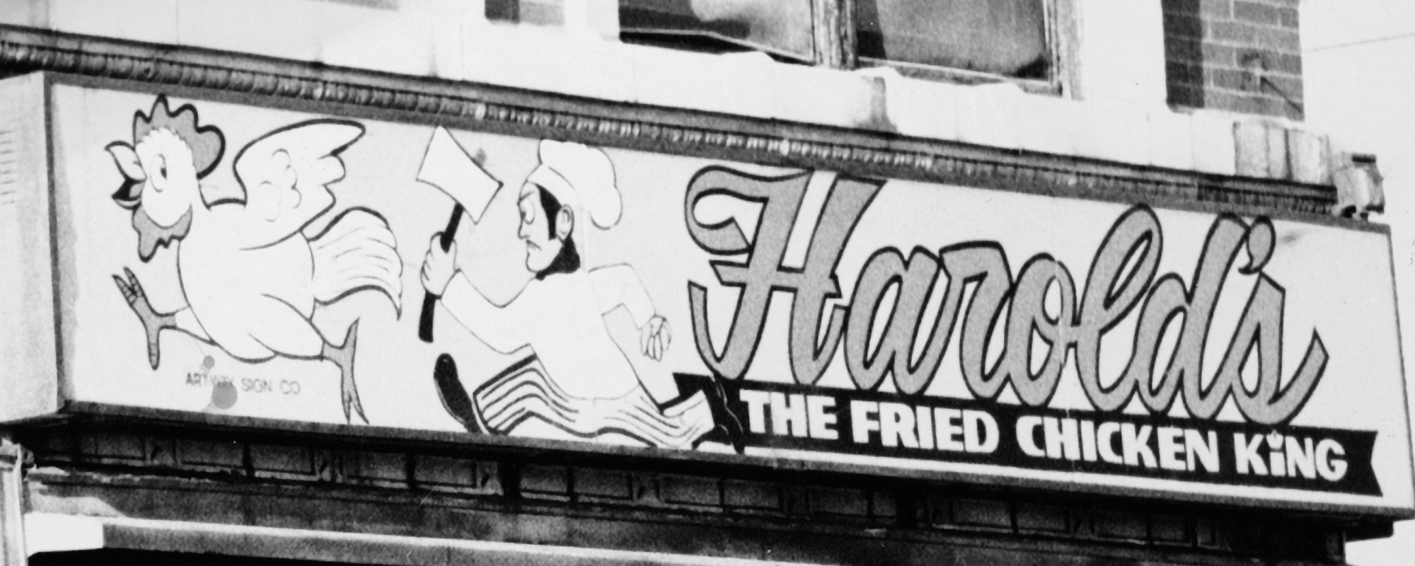 Harold's Fried Chicken sign