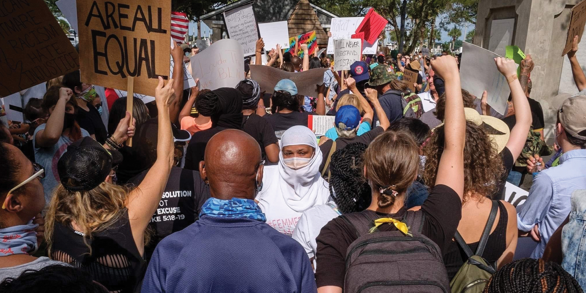 A Black Lives Matter protest in St. Augustine, Florida