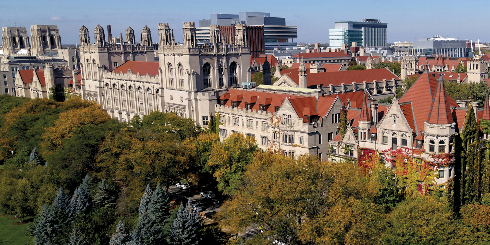 Aerial view of UChicago's Hyde Park campus