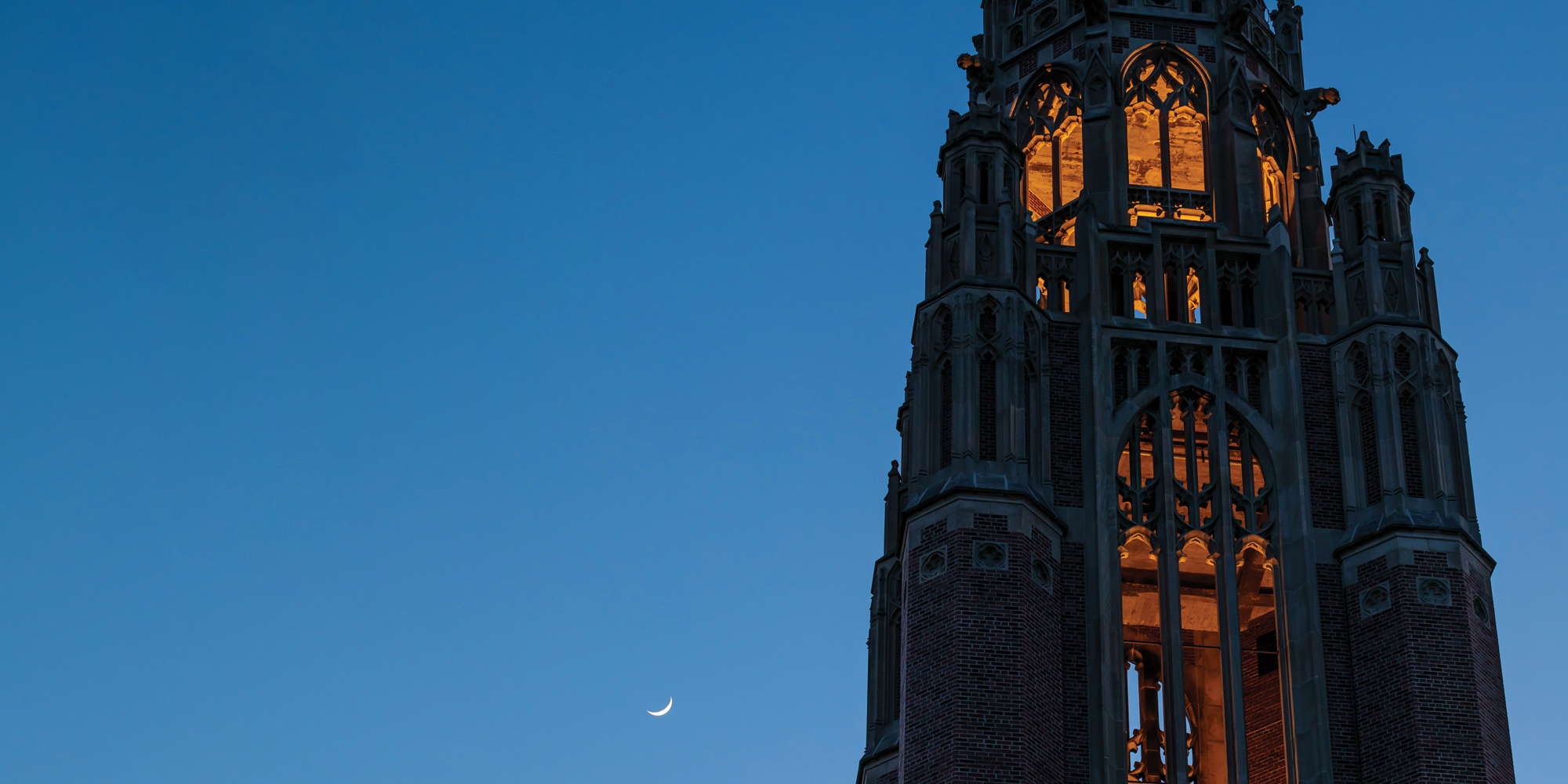 Rockefeller Chapel at twilight