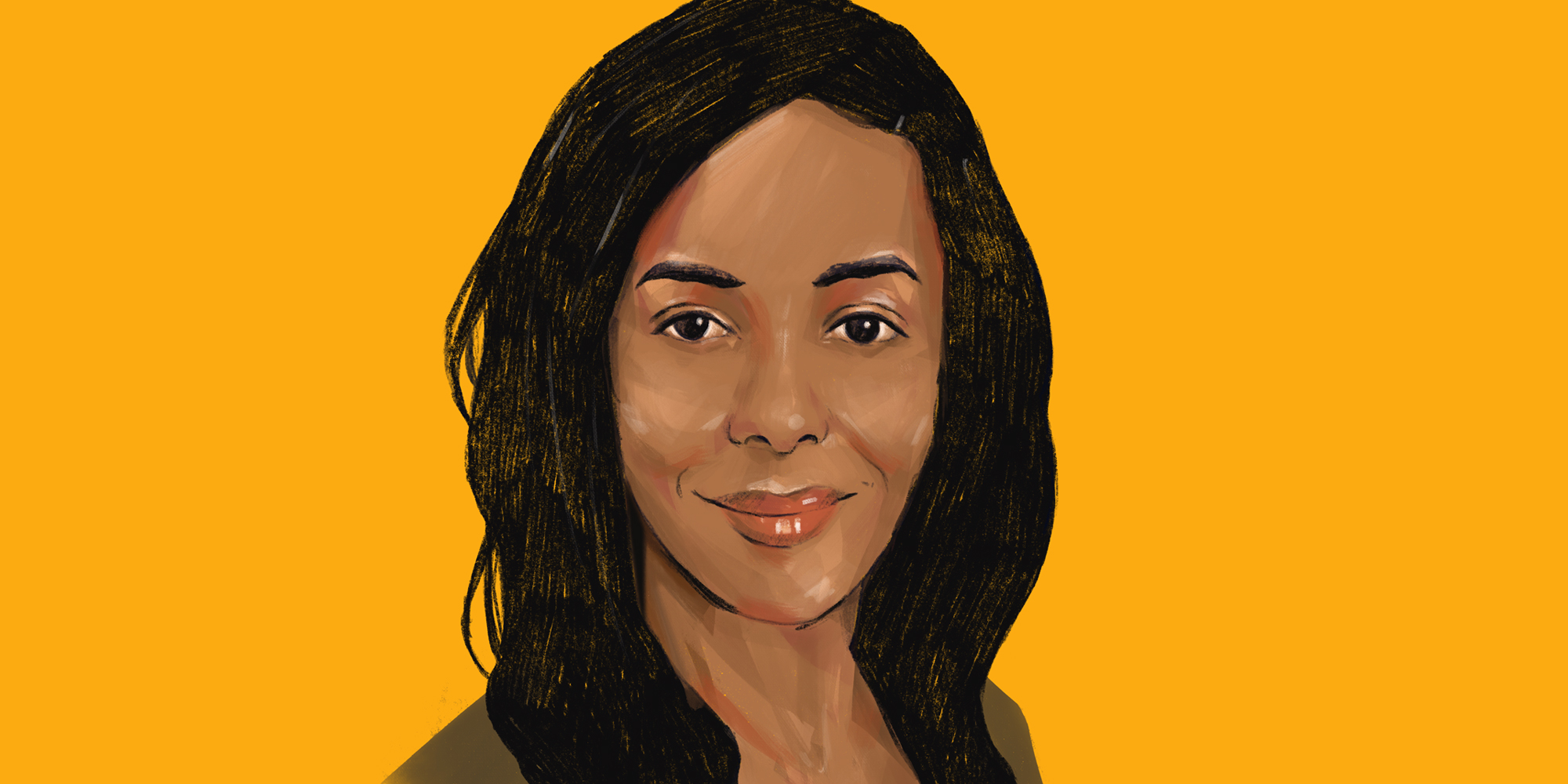 Illustrated portrait of Lisa Lucas, AB’01