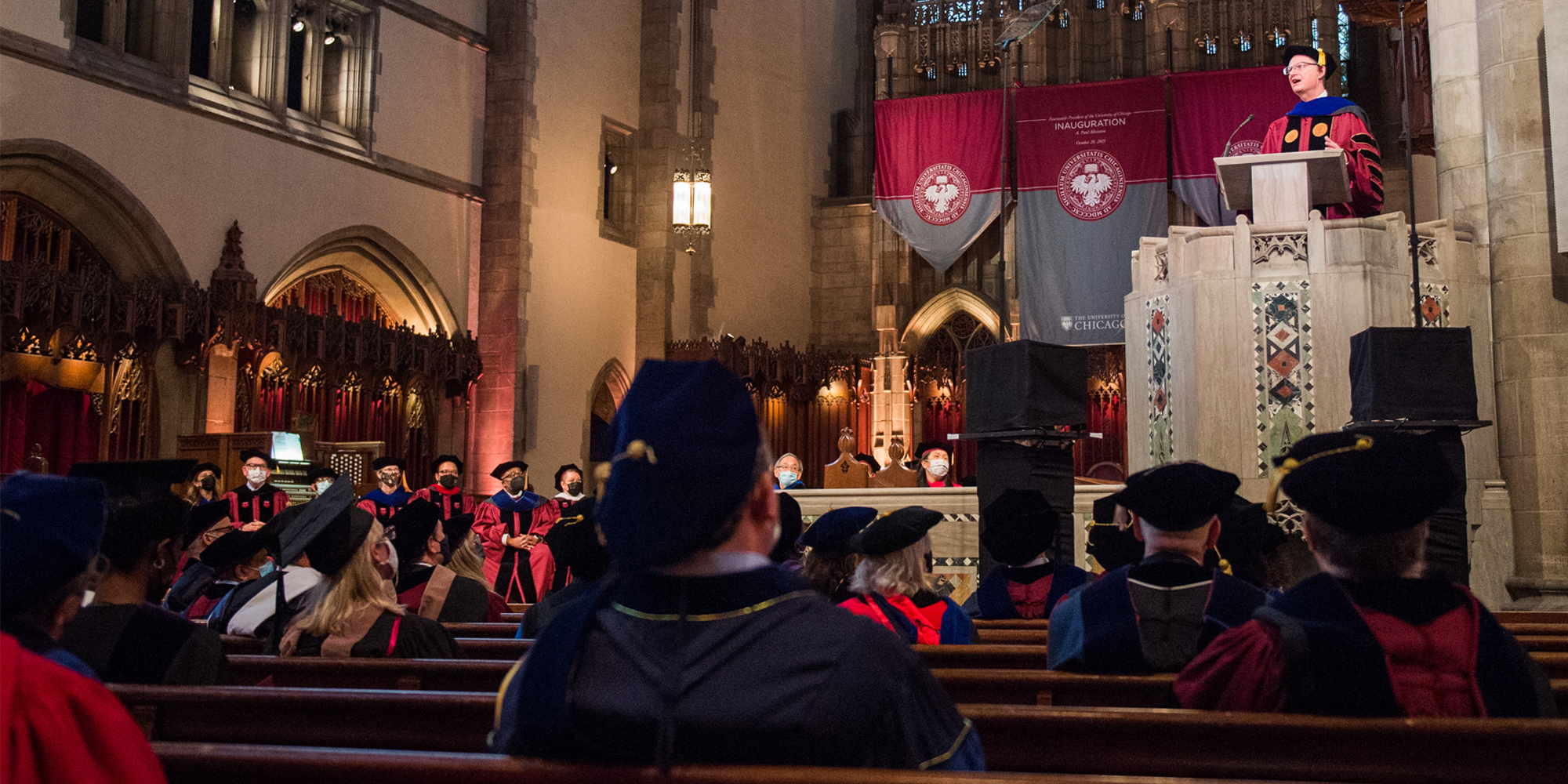 Paul Alivisatos, AB’81, at Rockefeller Chapel during the 535th Convocation