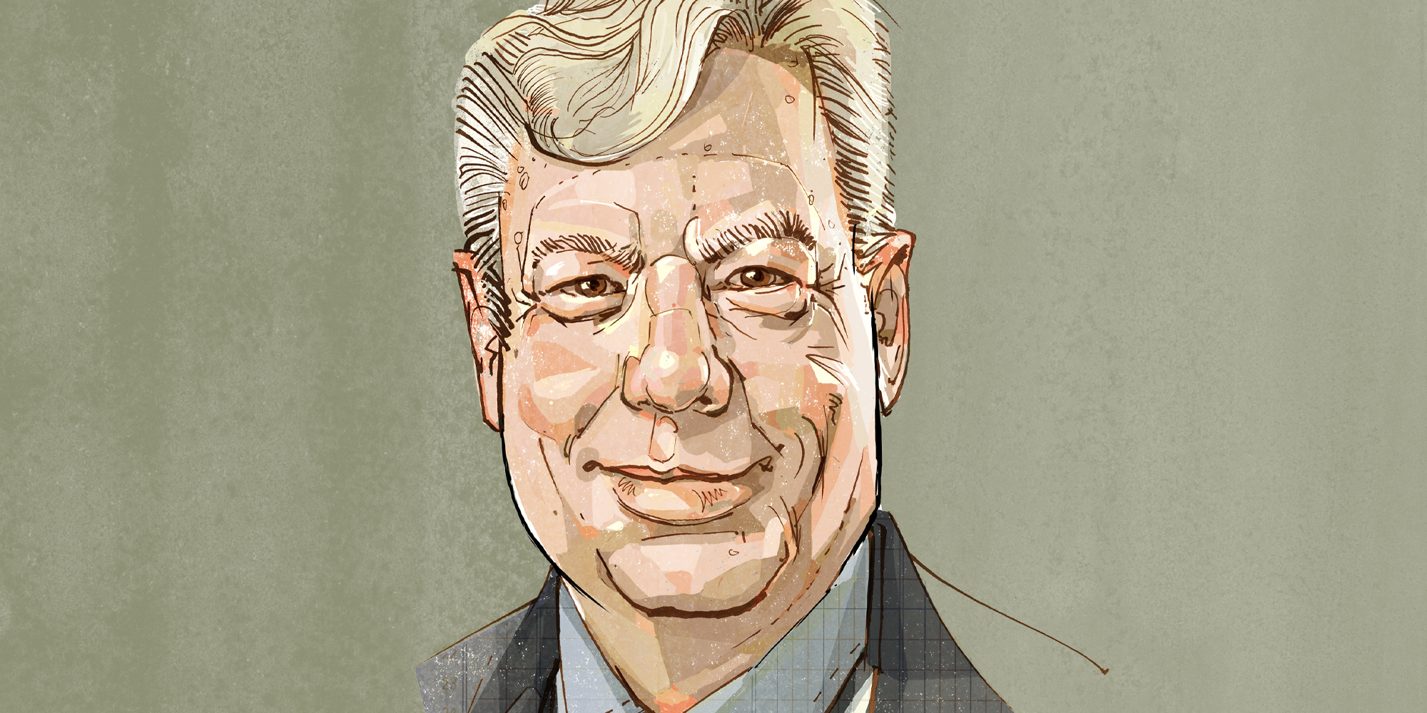 Illustrated portrait of Richard H. Thaler