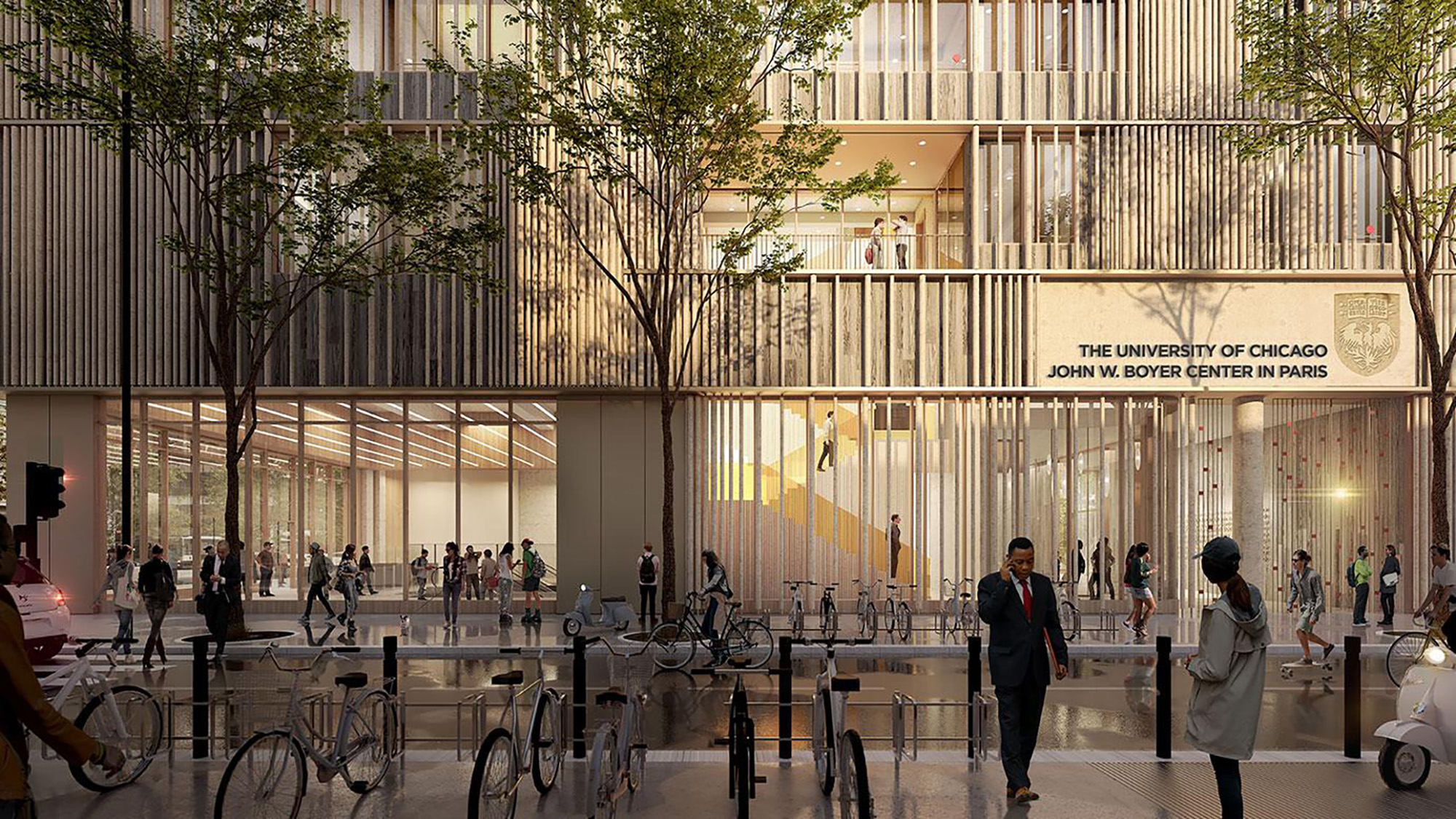 Rendering of the new University of Chicago center in Paris