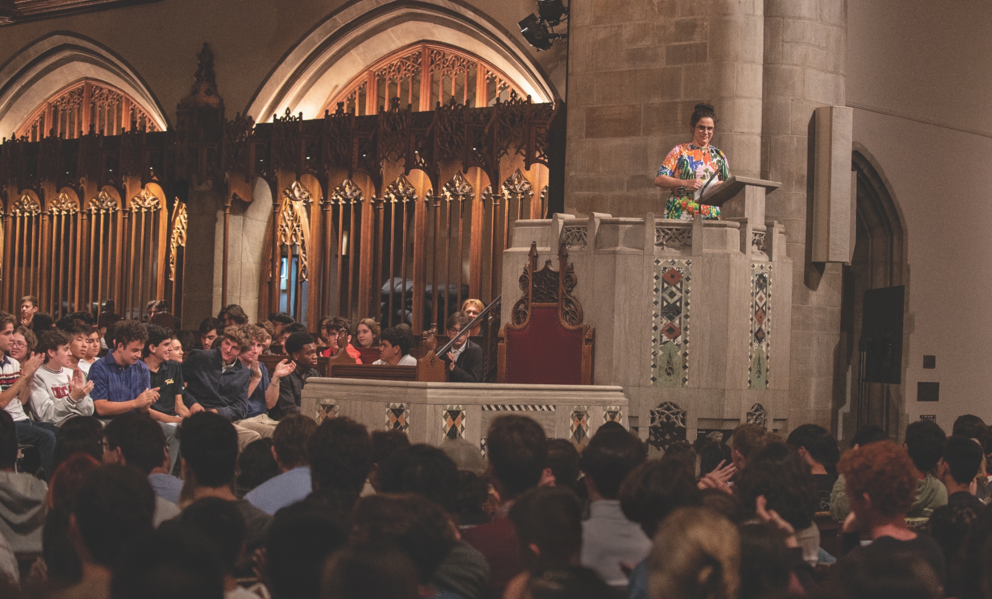 Agnes Callard, AB’97, gives the Aims of Education address