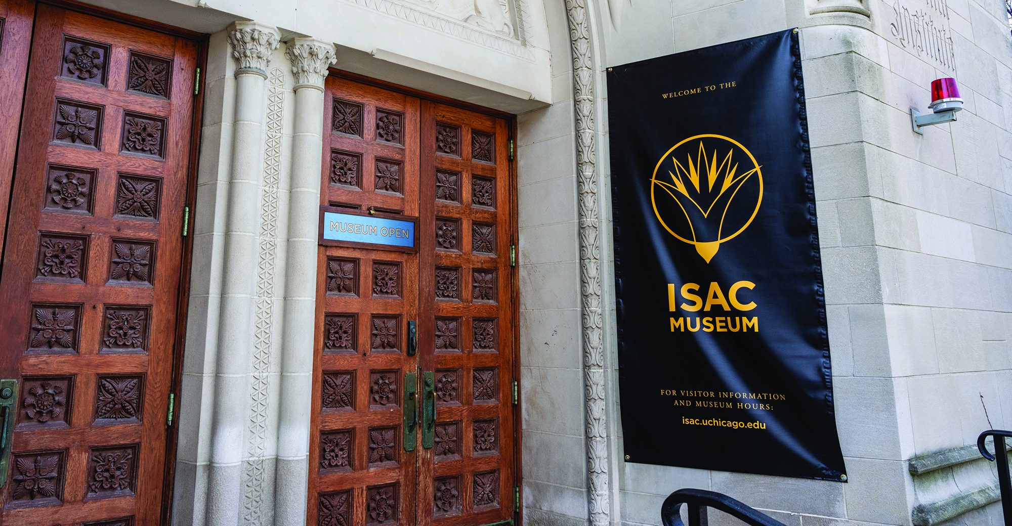 New signage outside the Institute for the Study of Ancient Cultures 