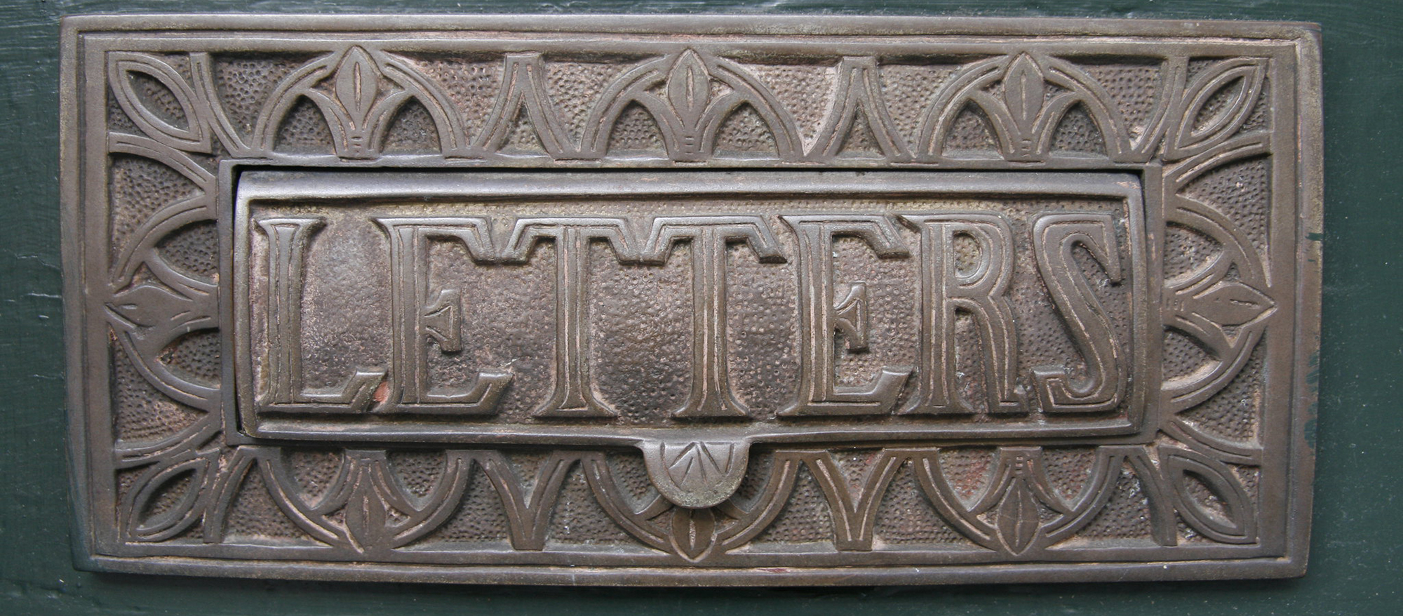 Weathered letter slot 