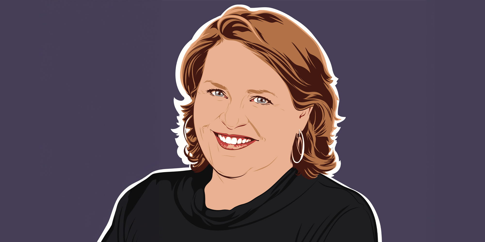 Illustrated portrait of Heidi Heitkamp