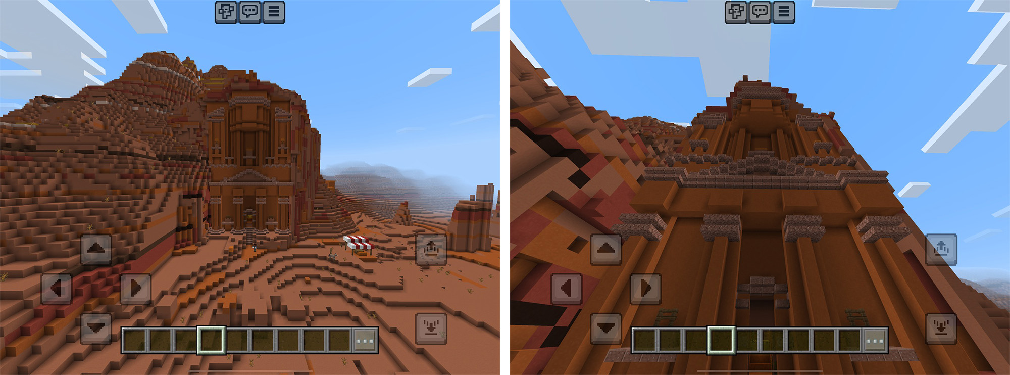 screen captures from Minecraft