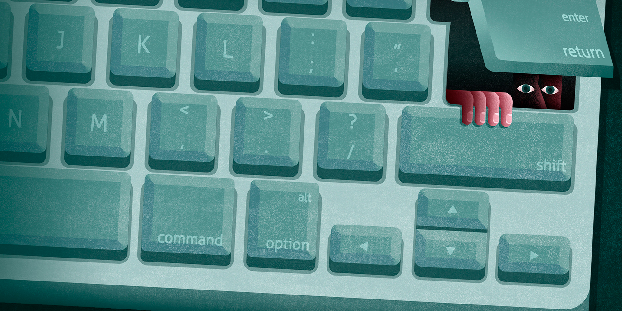 Spy inside a keyboard.