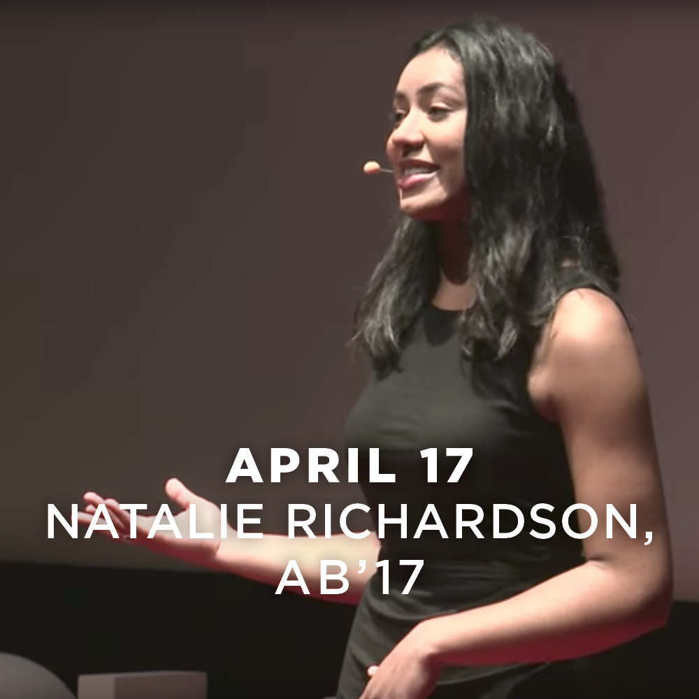 April 17, Natalie Richardson, AB’17