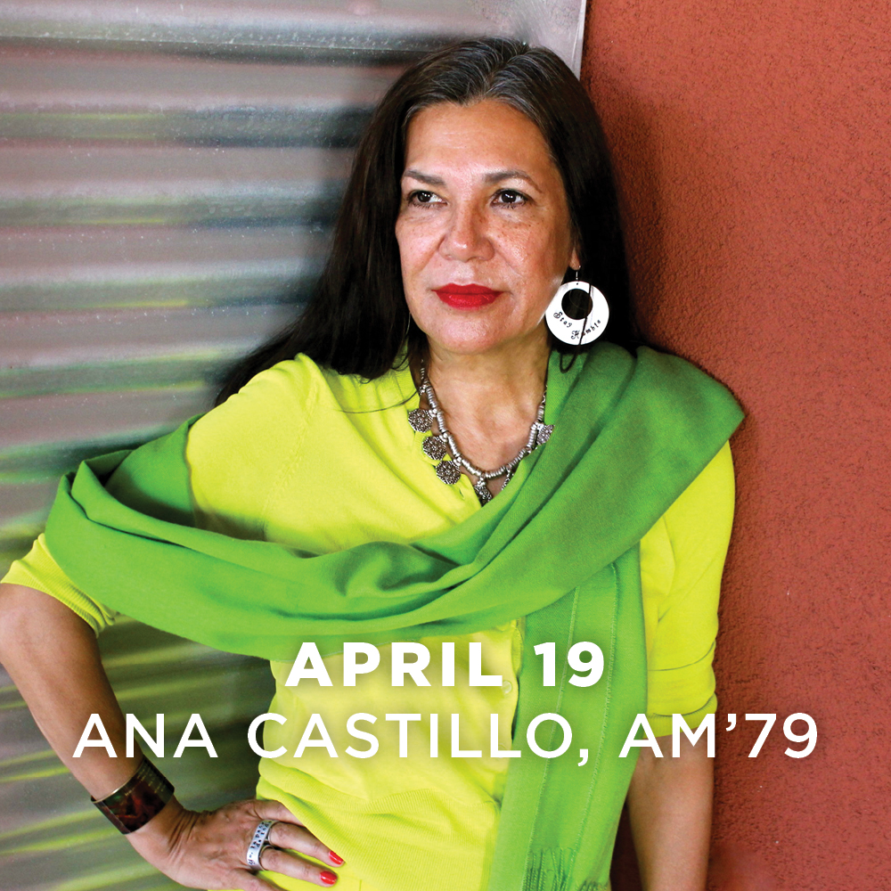 April 19, Ana Castillo, AM’79