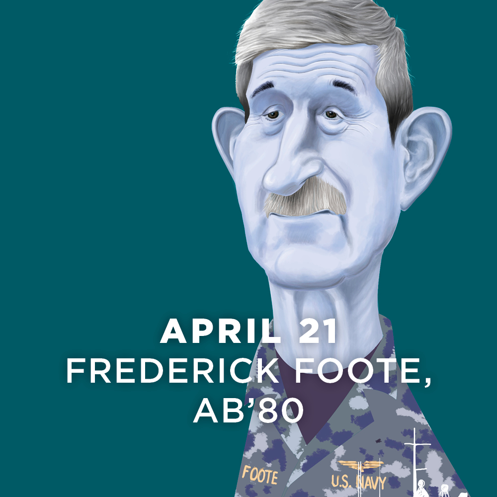 April 21, Frederick Foote, AB’80