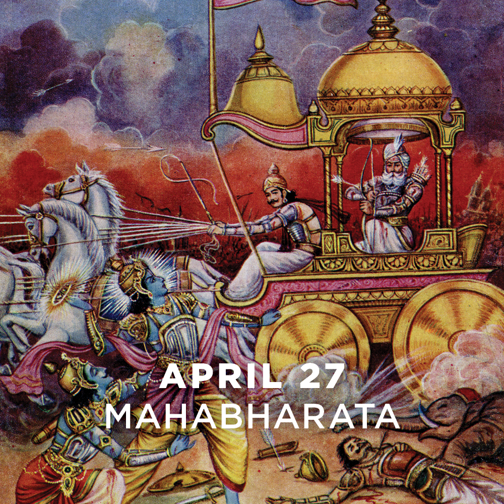 April 27, Mahabharata battle scene
