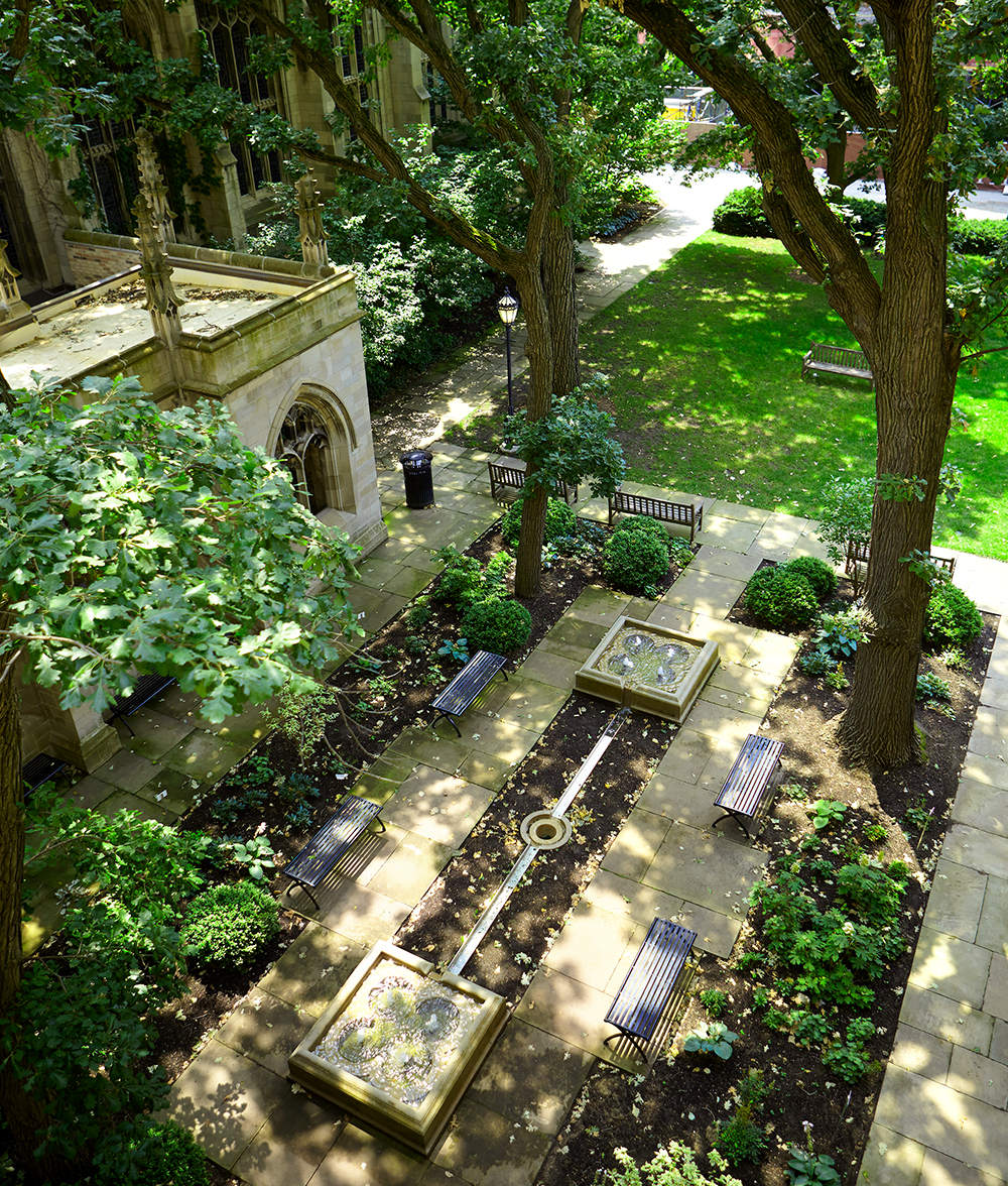 Swift Hall cloister garden
