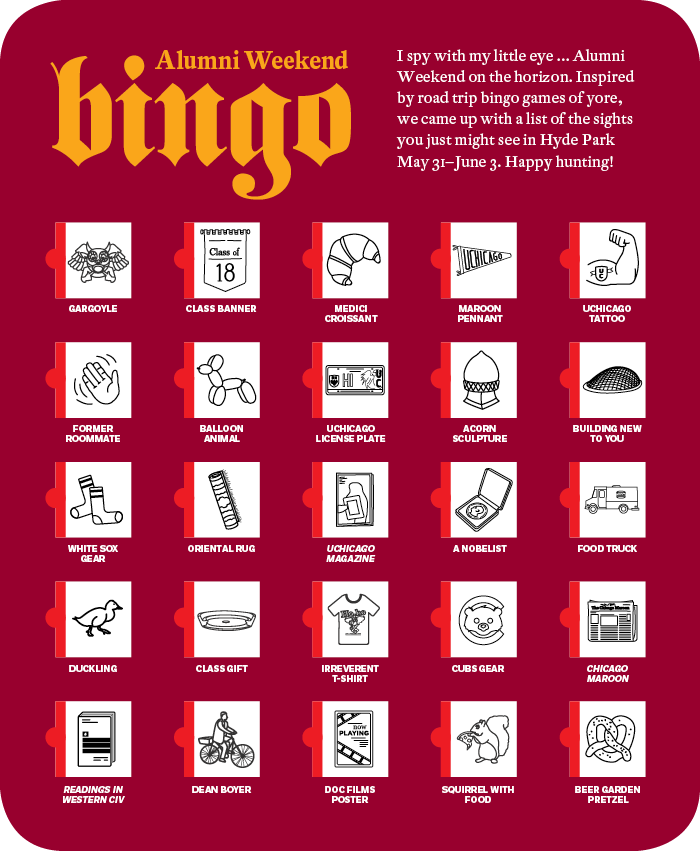 Alumni Weekend Bingo