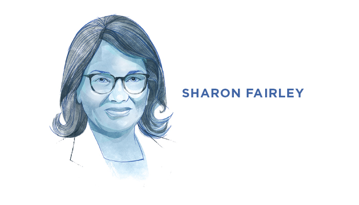 Illustrated portrait of Sharon Fairley