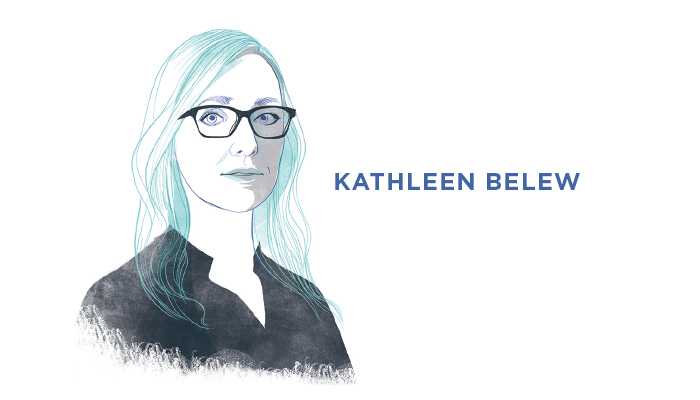 Illustrated portrait of Kathleen Belew