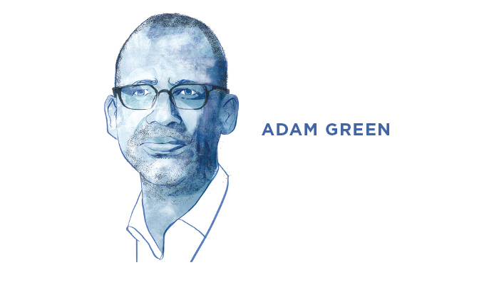 Illustrated portrait of Adam Green