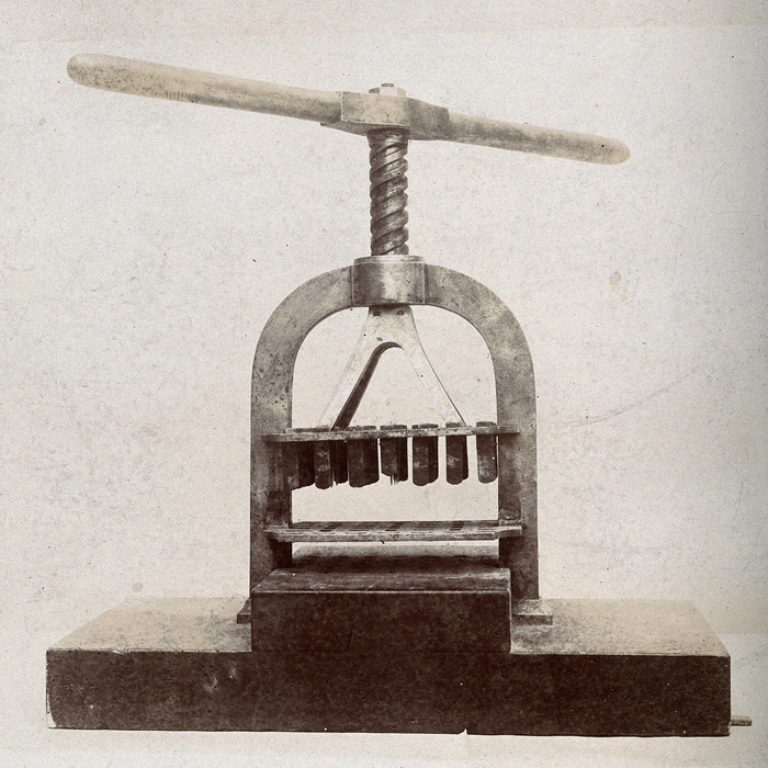 A tool for disinfecting paper products and mail from a Venetian lazaretto