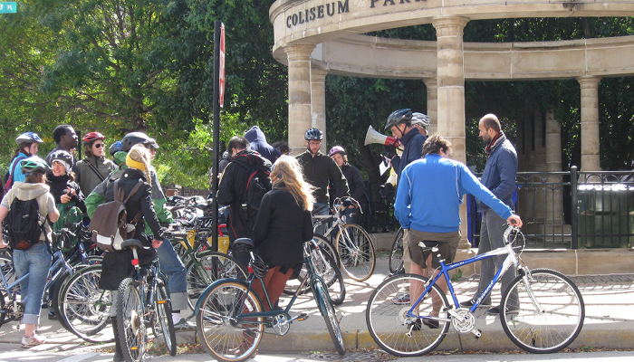 2011 South Side History Bike Tour stop at Coliseum Park 