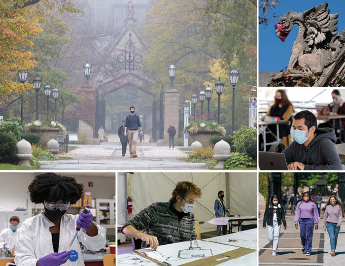 Scenes from UChicago campus during Autumn Quarter