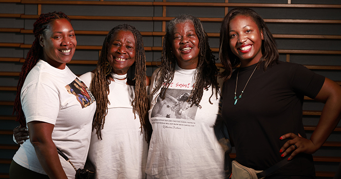 Dominque Boyd (far right) organized the event. 