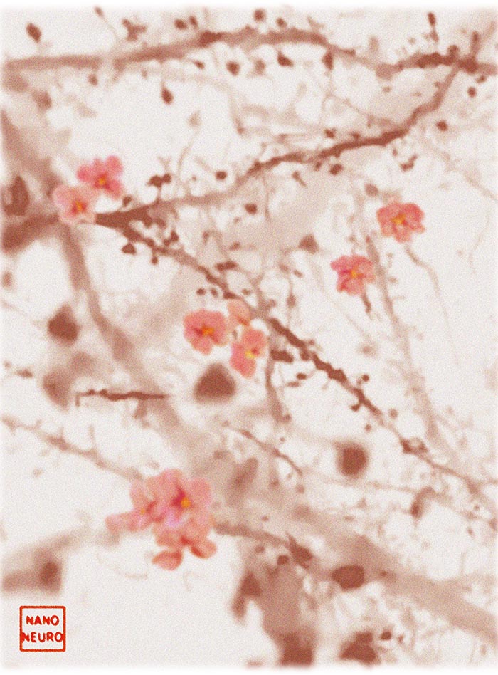 Bozhi Tian illustration Nano-neuro blossoms