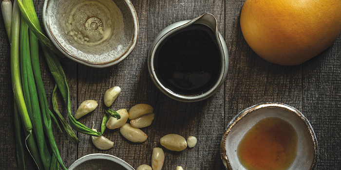 mise en place for a Korean Vegan recipe