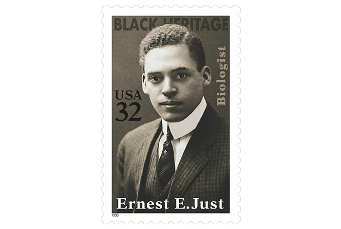 Postage stamp honoring Ernest E. Just