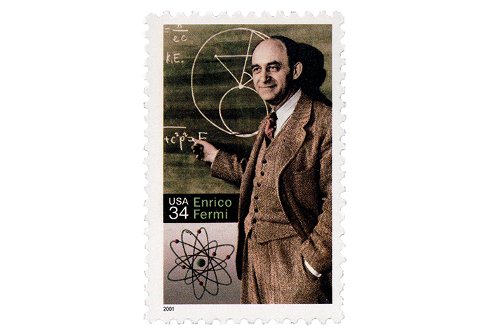 Postage stamp honoring Enrico Fermi