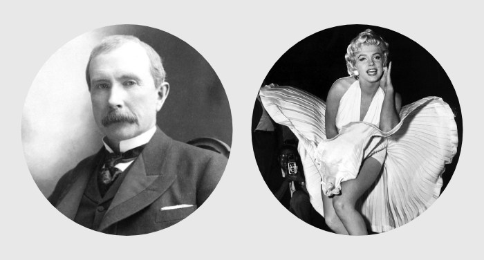 John D. Rockefeller and Marilyn Monroe